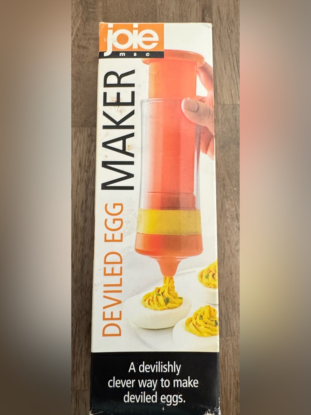 Joie Deviled Egg Maker in Orange with Yellow Accent